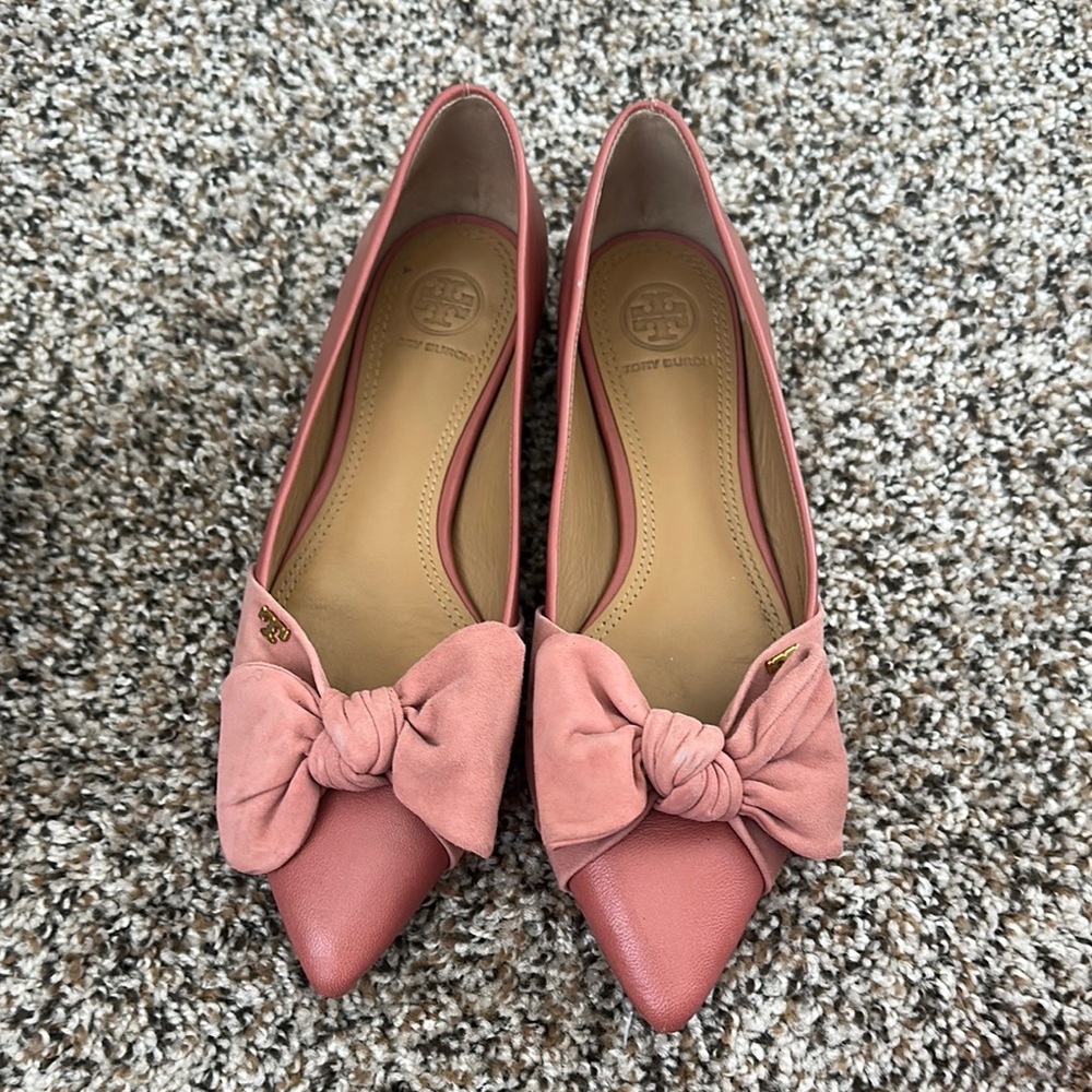 Tory Burch Pink Ballet Flats with Bow